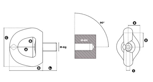 Swivel Eye Bolt Codipro SS SEB blueprint