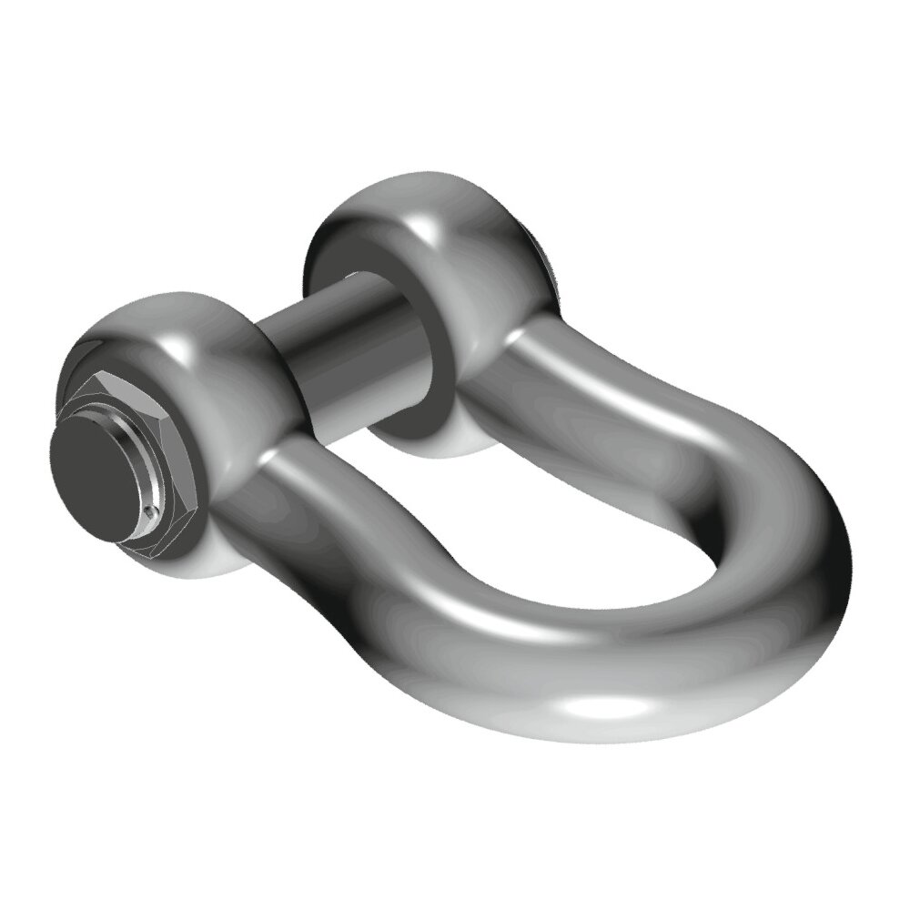 Quality GN H10 Bow Shackle- Safety Pin in forged alloy steel quenched and tempered.