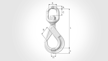Gunnebo Swivel Safety Hook BKL HDG Classic blueprint
