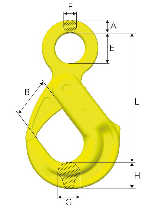 Gunnebo BK Offshore hook measurements