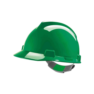 Vernehjelm V-Gard Fas-Trac® III med PVC svettebånd, lakkert grønn