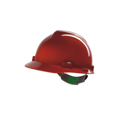 Vernehjelm V-Gard Fas-Trac® III med PVC svettebånd, lakkert rød