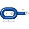 Fram alloy blue short link calibrated chains - grade 8 RS