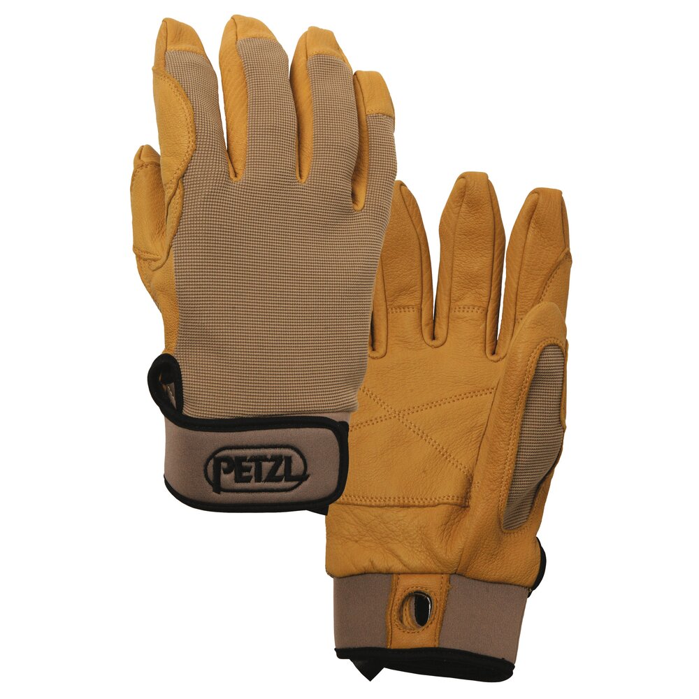CORDEX Sikkerhet og rappellering hansker fra Petzl, brune geiteskinn hansker.
