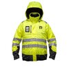 Flotation jacket is designed for occupational use for better work visibility.