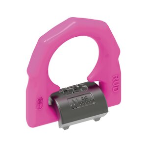A pink, high quality weld-on Lifting Eye RUD VLBS. Lifting Point RUD VLBS