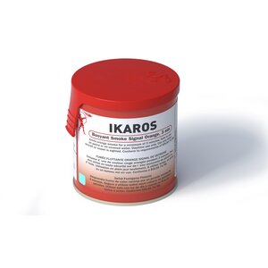 Røksignal for skip, livbåter og redningsflåter benyttes når det er dagslys. Orange Bouyant Smoke