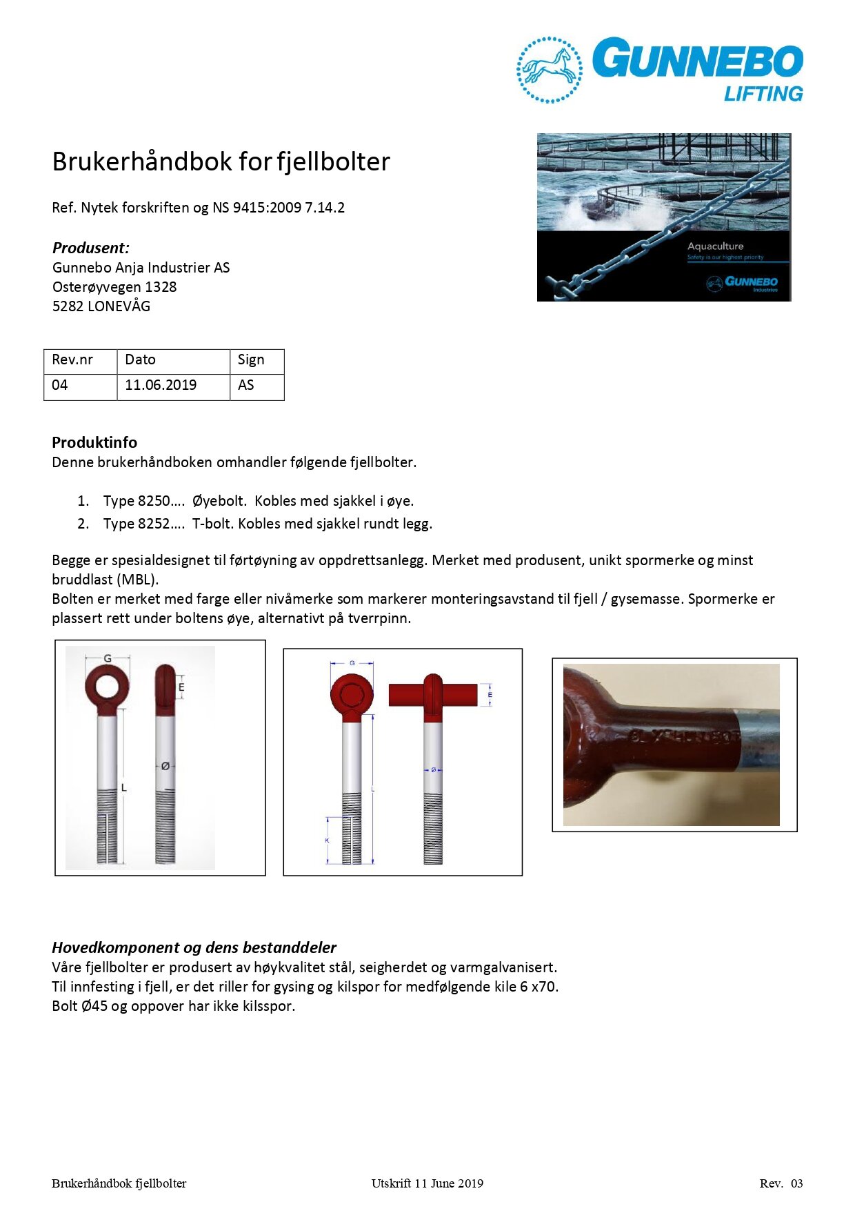 Brukerhåndbok for fjellbolter Rev 4