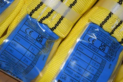 Lifting KnowHow CE and UKCA marking on Powertex fiber slings