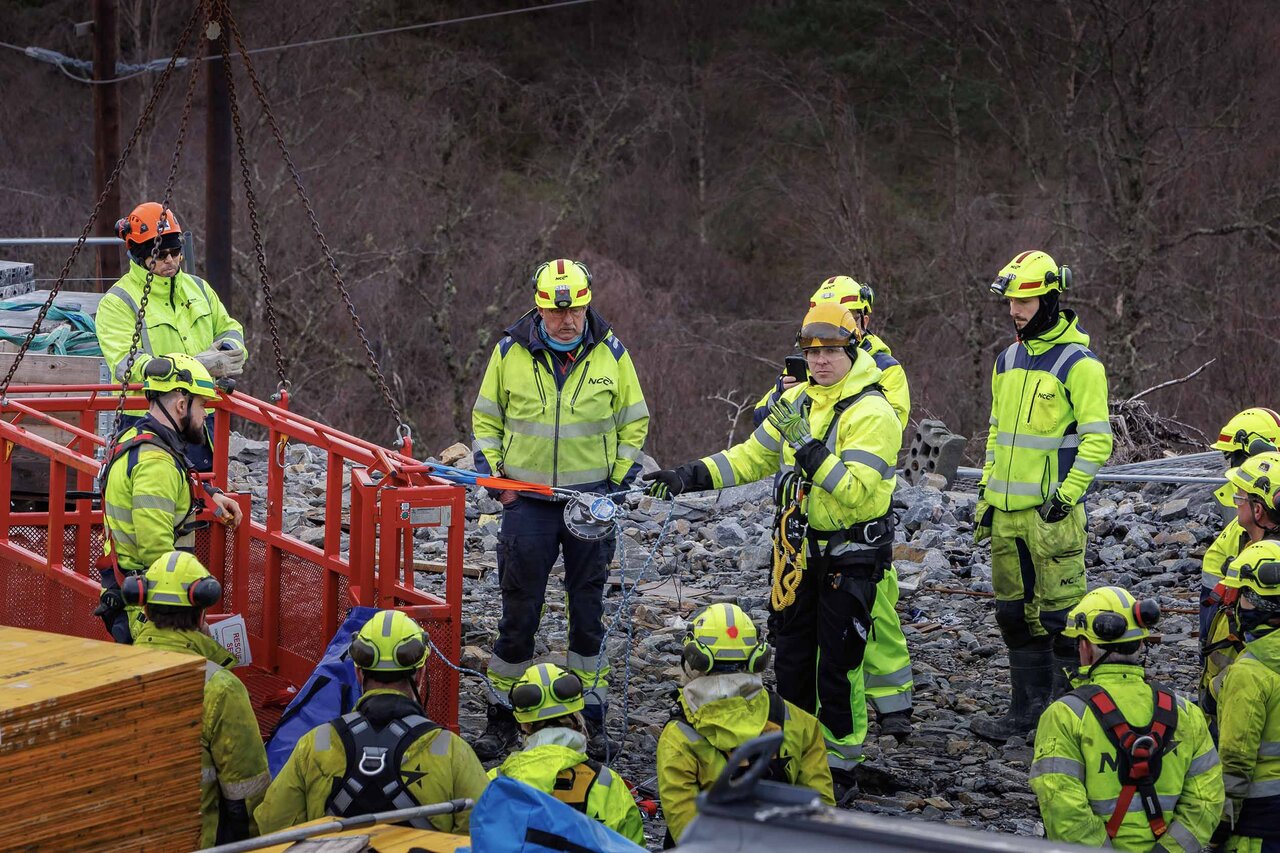 NCC sin beredskapstrening i Bergen hvor Certex Norge AS bidro med ekspertkompetanse på fallsikring, samt utstyr.